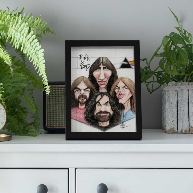 Pink Floyd Poster - Member Pencil Draw