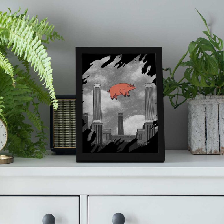 Pink Floyd Poster - Pig at Battersea Digital Art
