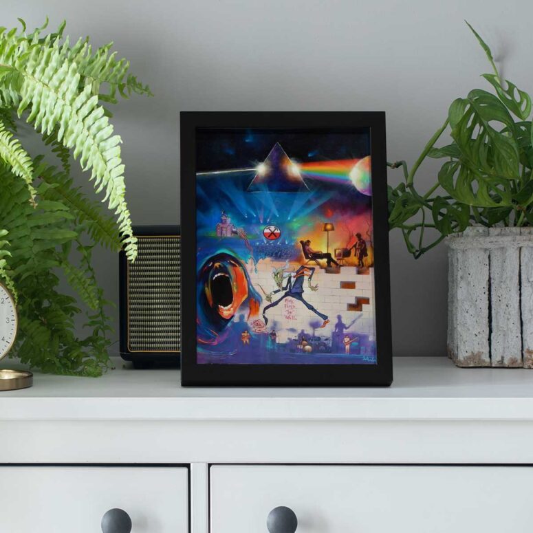 Pink Floyd Poster - The Wall Dark Side of The Moon Fine Art