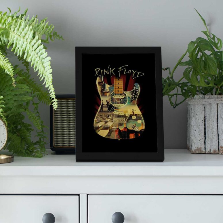 Pink Floyd Poster - Pink Floyd and Guitar Art Pink Floyd Poster - Pink Floyd and Guitar Art