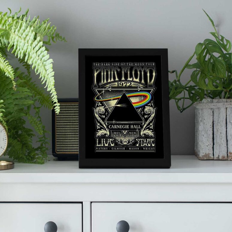 Pink Floyd Poster - Pink Floyd DSOTM Tour Carnegie Hall 1972 New York