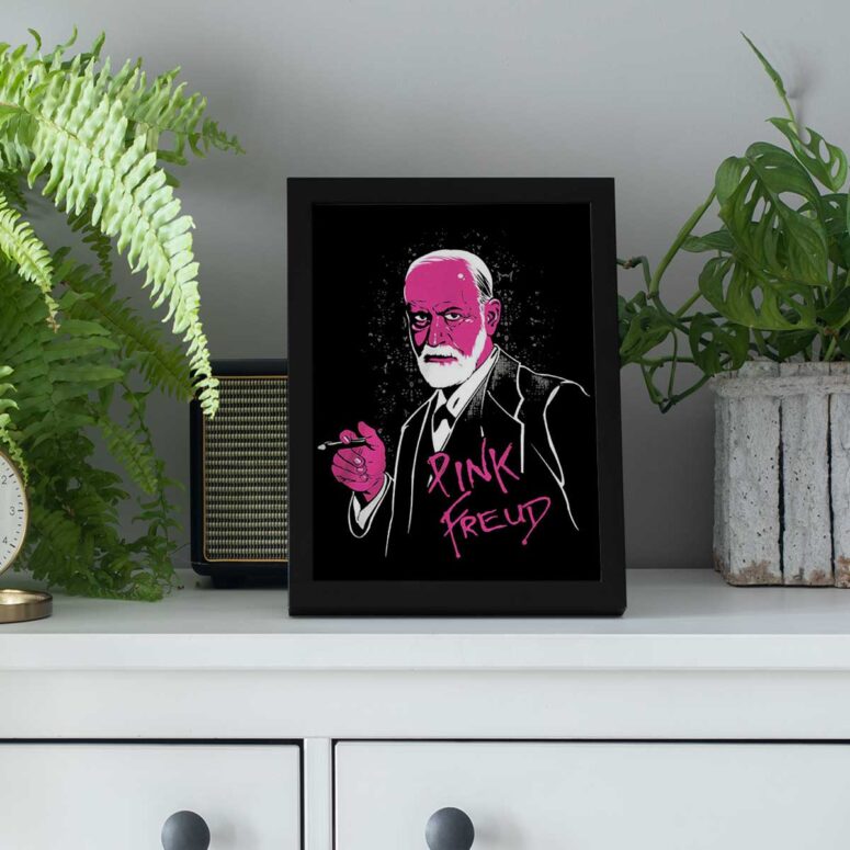 Pink Floyd Poster - Pink Freud The Dark Side Of The Moon Pink Floyd Poster - Pink Freud The Dark Side Of The Moon