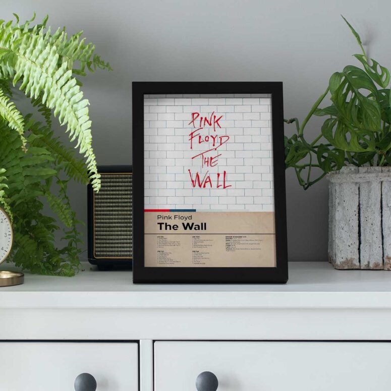 Pink Floyd Poster - The Wall Album List Art Pink Floyd Poster - The Wall Album List Art