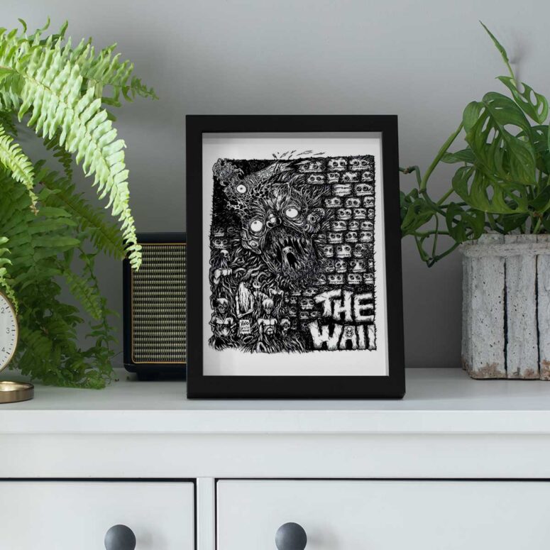 Pink Floyd Poster - The Wall Line Art Pink Floyd Poster - The Wall Line Art