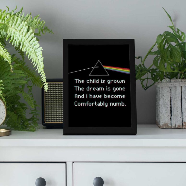 Pink Floyd Poster - The child is grown The dream is gone I have become comfortably numb Pink Floyd Poster - The child is grown The dream is gone I have become comfortably numb