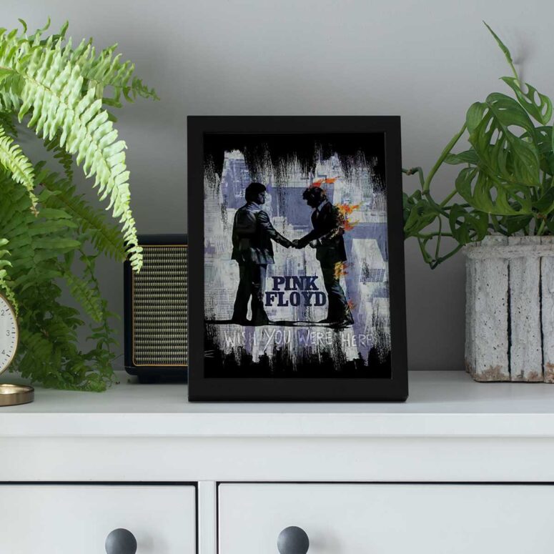 Pink Floyd Poster - Wish You Were Here Art Vintage Pink Floyd Poster - Wish You Were Here Art Vintage