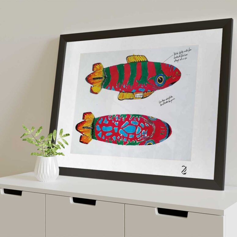 Pink Floyd Poster - Blimp Drawing Pink Floyd Poster - Blimp Drawing