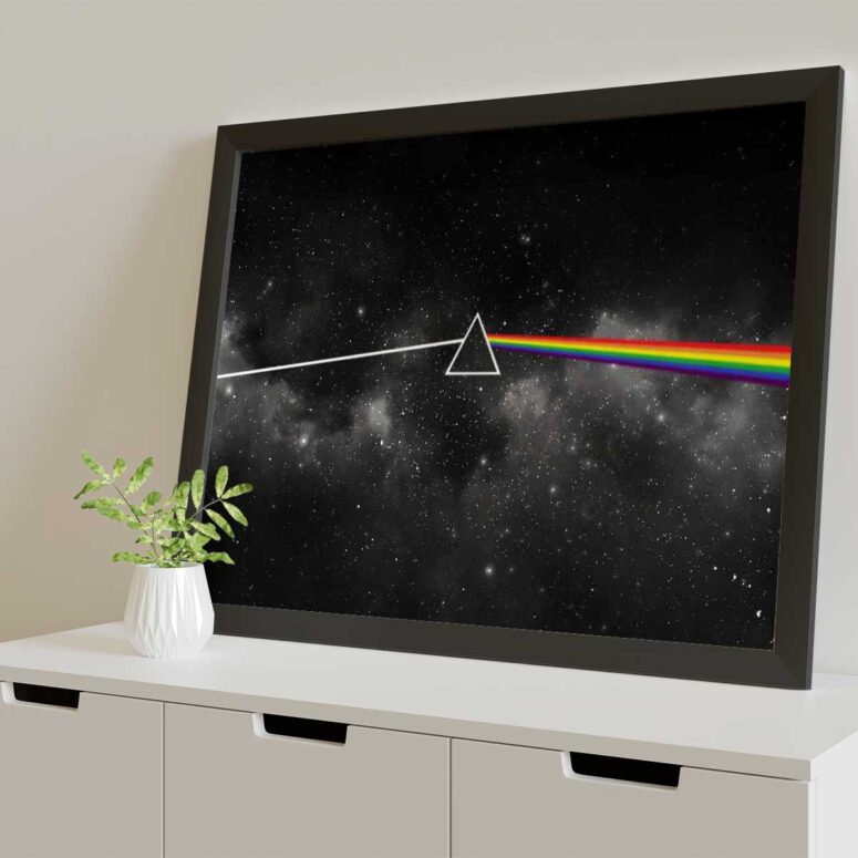 Pink Floyd Poster - Dark Side Of The Moon Art Black Pink Floyd Poster - Dark Side Of The Moon Art Black
