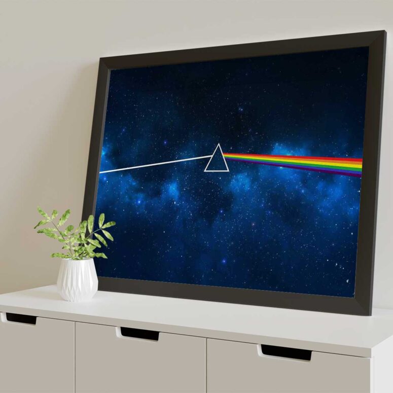 Pink Floyd Poster - Dark Side Of The Moon Art Blue