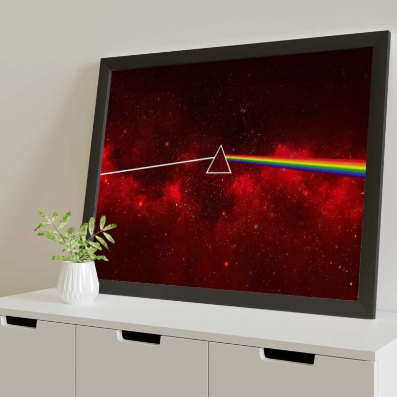 Pink Floyd Poster - Dark Side Of The Moon Art Red