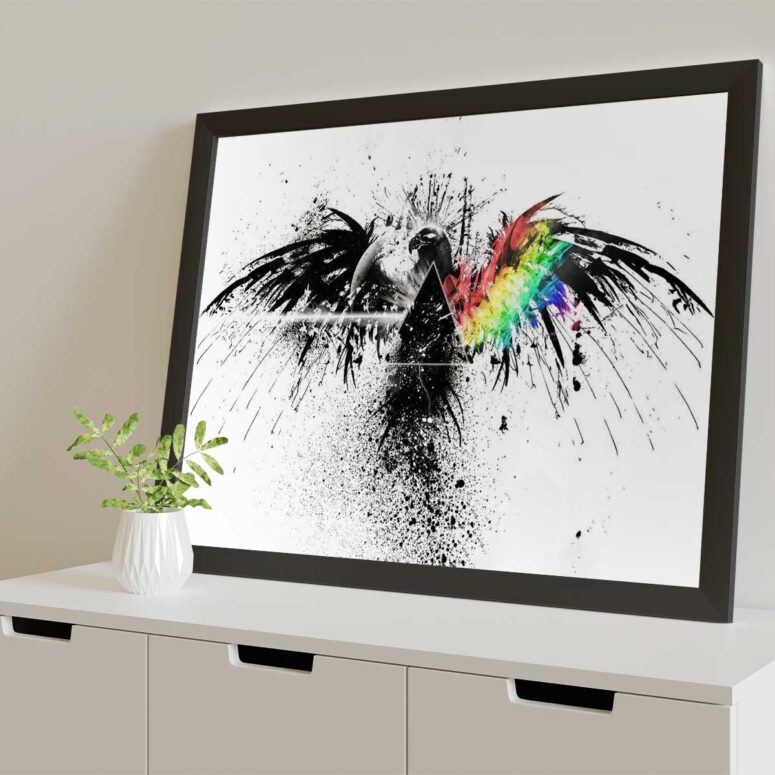 Pink Floyd Poster - Eagle Dark Side Of The Moon Wall Art Pink Floyd Poster - Eagle Dark Side Of The Moon Wall Art