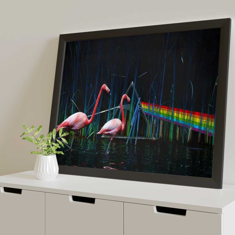 Pink Floyd Poster - Flamingo DSOTM Pink Floyd Poster - Flamingo DSOTM