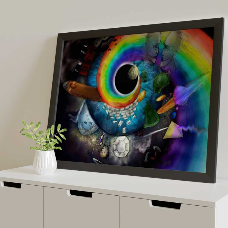 Pink Floyd Poster - Album Collage Art