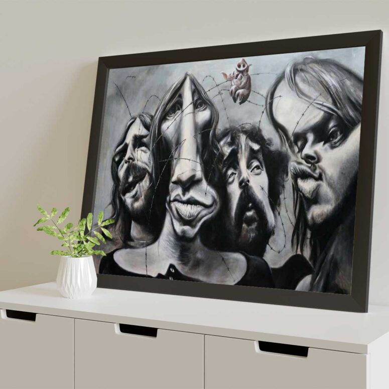 Pink Floyd Poster - Band Hand Drawing Art Pink Floyd Poster - Band Hand Drawing Art