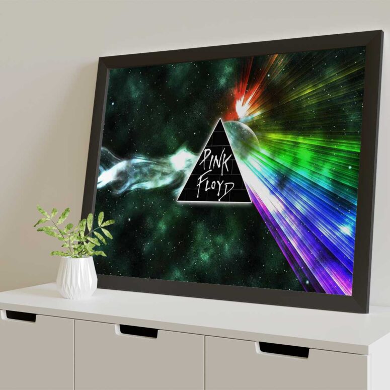 Pink Floyd Poster - Dark Side Of Moon Galaxy Green Pink Floyd Poster - Dark Side Of Moon Galaxy Green