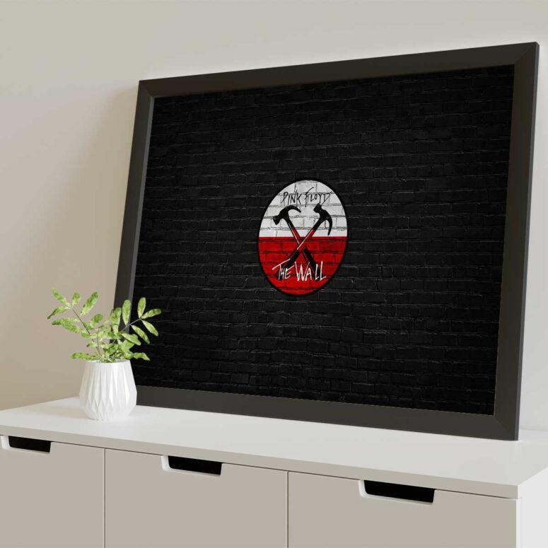 Pink Floyd Poster - The Wall Emblem on Brick Background Pink Floyd Poster - The Wall Emblem on Brick Background