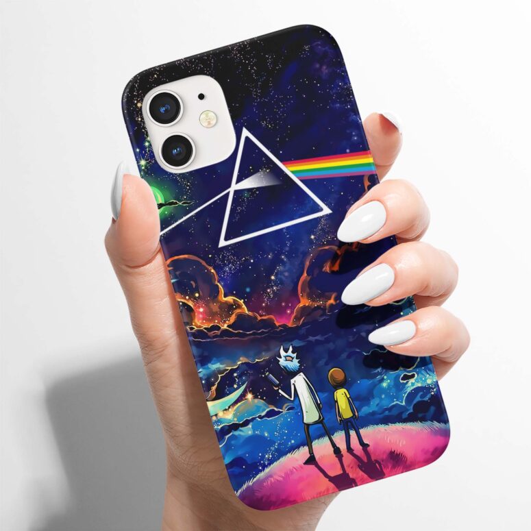 Pink Floyd Phone Case - Rick and Morty Looking to DSOTM Pink Floyd Phone Case - Rick and Morty Looking to DSOTM