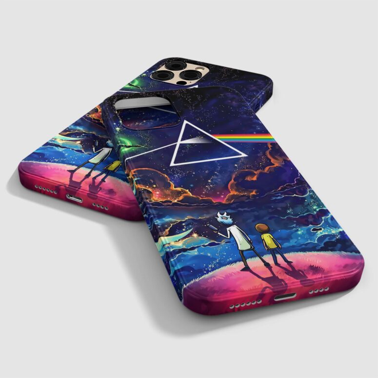 Pink Floyd Phone Case - Rick and Morty Looking to DSOTM Pink Floyd Phone Case - Rick and Morty Looking to DSOTM