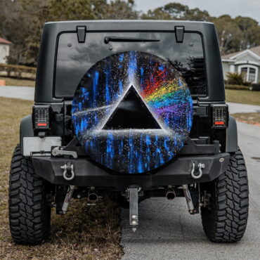 Pink Floyd Dark Side Of Moon Art Blue Spare Tire Cover