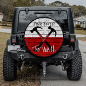 The Wall Emblem on Brick Background Pink Floyd Spare Tire Cover