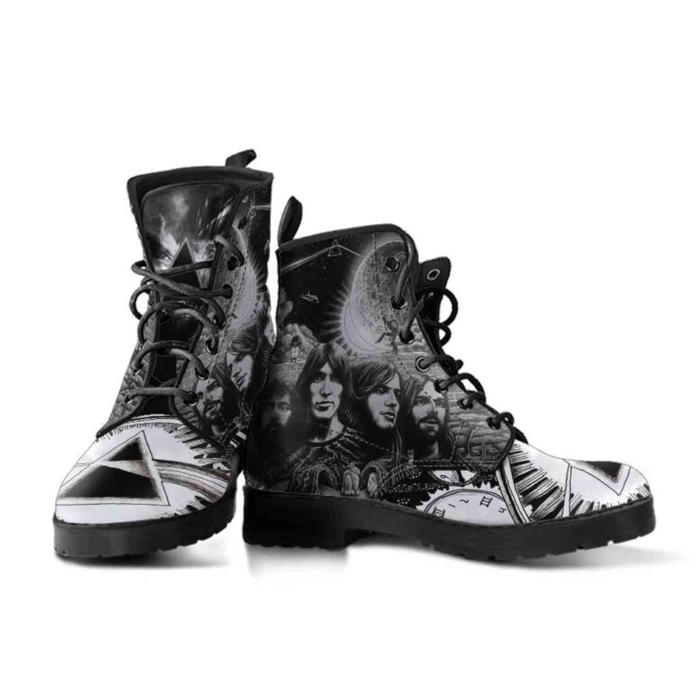 Pink Floyd Shoes - How Wish You Were Here Digital Art Leather Boots
