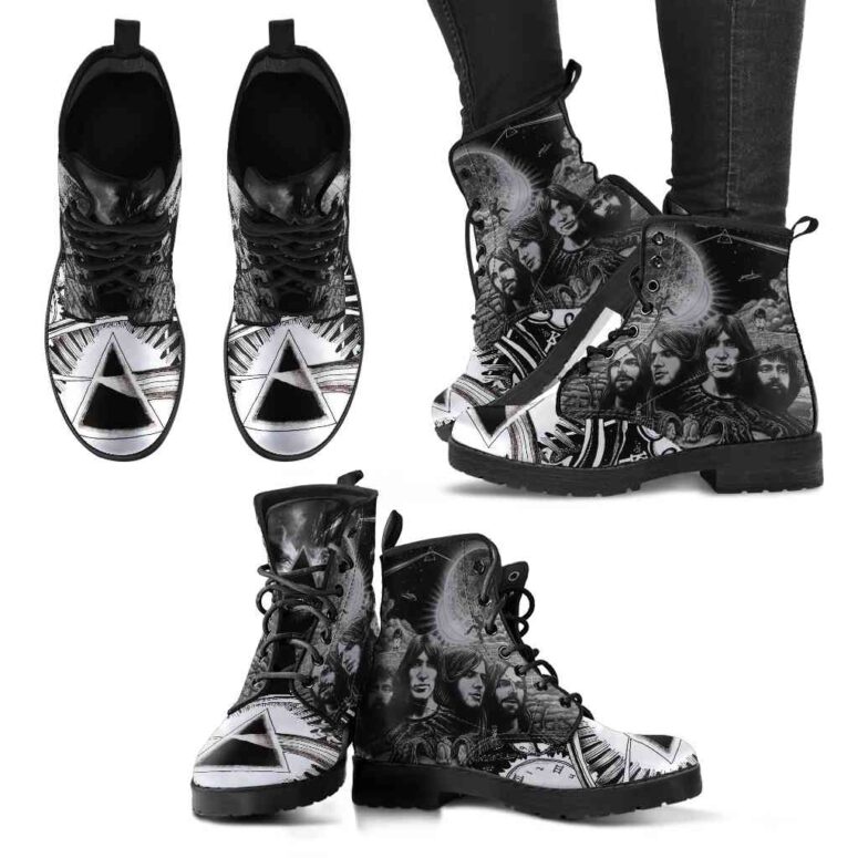 Pink Floyd Shoes - How Wish You Were Here Digital Art Leather Boots