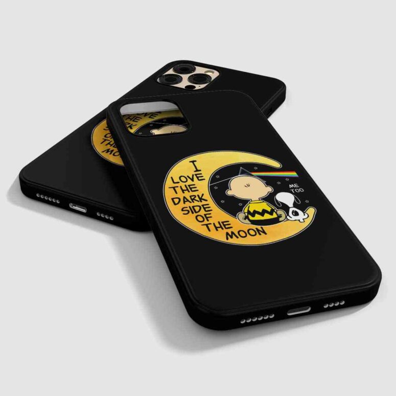 Pink Floyd Phone Case - Snoopy I love the dark Side Of the Moon Pink Floyd Phone Case - Snoopy I love the dark Side Of the Moon