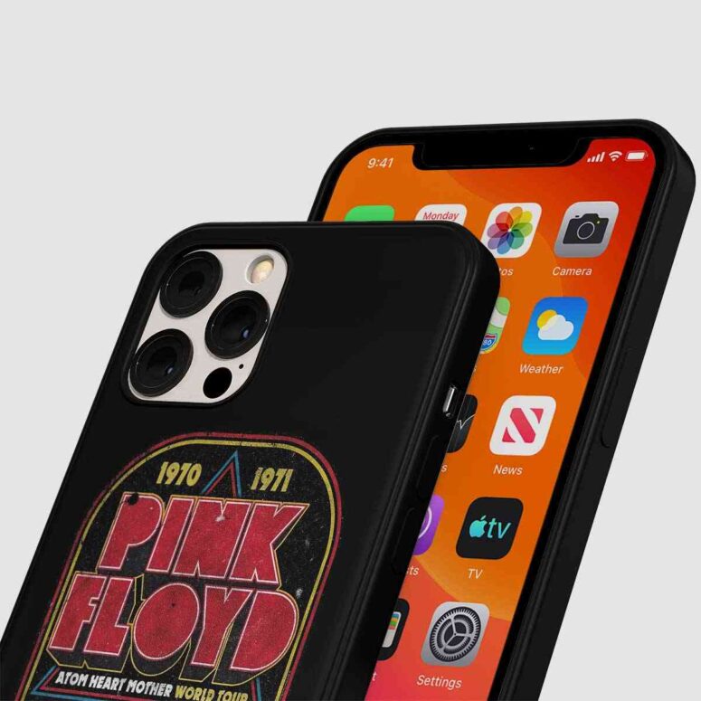 Pink Floyd Phone Case - 1970 1971 Atom Heart Mother World Tour Pink Floyd Phone Case - 1970 1971 Atom Heart Mother World Tour