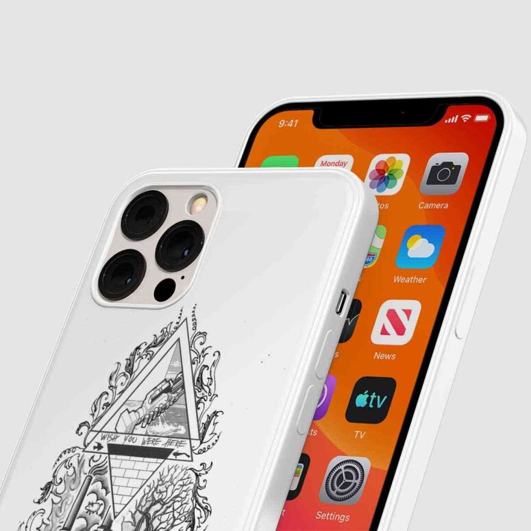 Pink Floyd Phone Case - Wish You Were Here Line Art