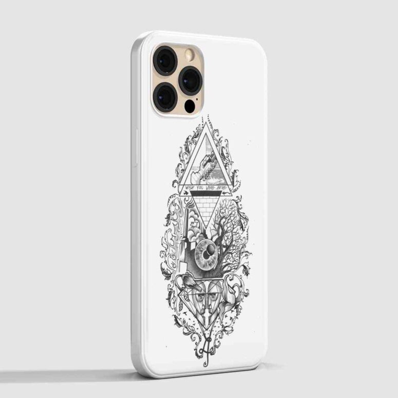 Pink Floyd Phone Case - Wish You Were Here Line Art