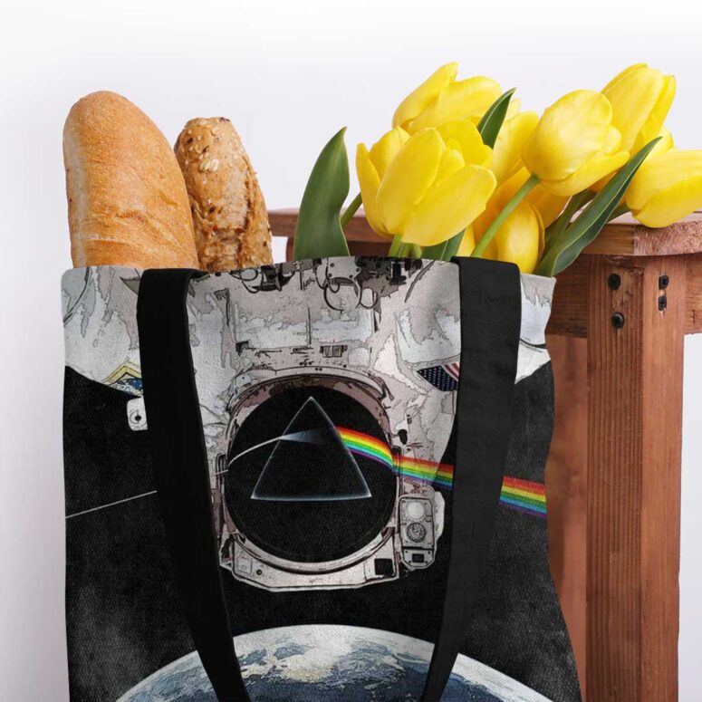 Pink Floyd Tote Bag - Dark Side Of The Moon Astronaut Premium Pink Floyd Tote Bag - Dark Side Of The Moon Astronaut Premium