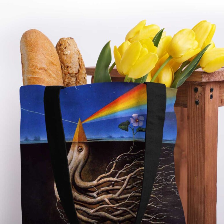 Pink Floyd Tote Bag - Dark Side Of the Root Art