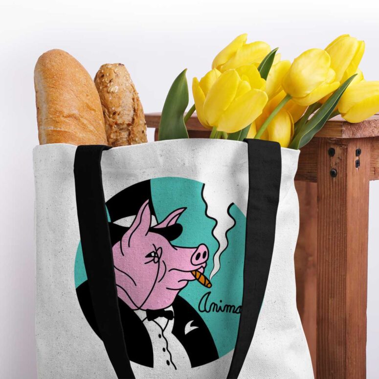 Pink Floyd Tote Bag - ANIMALS PIG