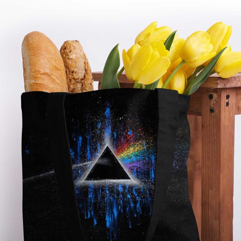 Pink Floyd Tote Bag - Dark Side Of Moon Art Blue9 Pink Floyd Tote Bag - Dark Side Of Moon Art Blue9