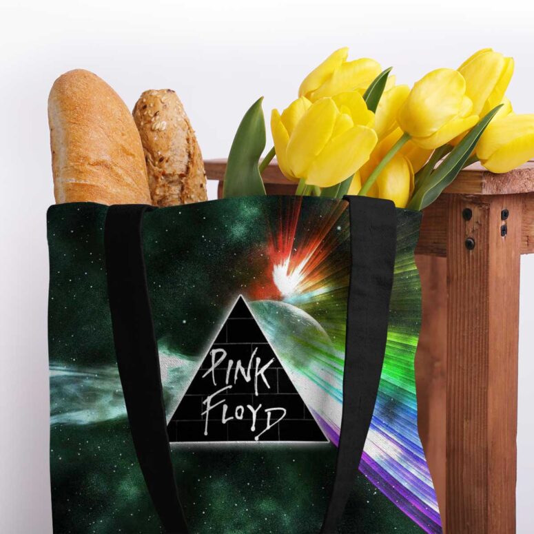 Pink Floyd Tote Bag - Dark Side Of Moon Galaxy Green