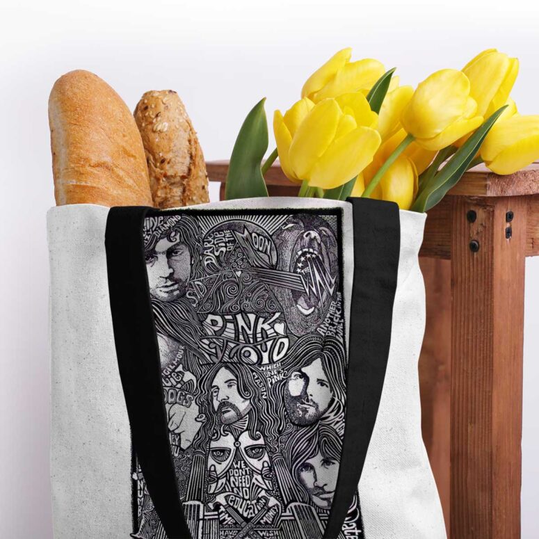 Pink Floyd Tote Bag - Hand Draw Art Pink Floyd Tote Bag - Hand Draw Art