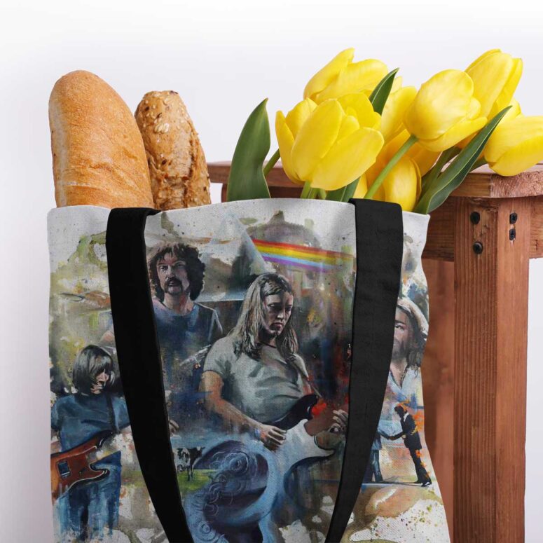 Pink Floyd Tote Bag - OilPaint Artwork Limited Edition Pink Floyd Tote Bag - OilPaint Artwork Limited Edition