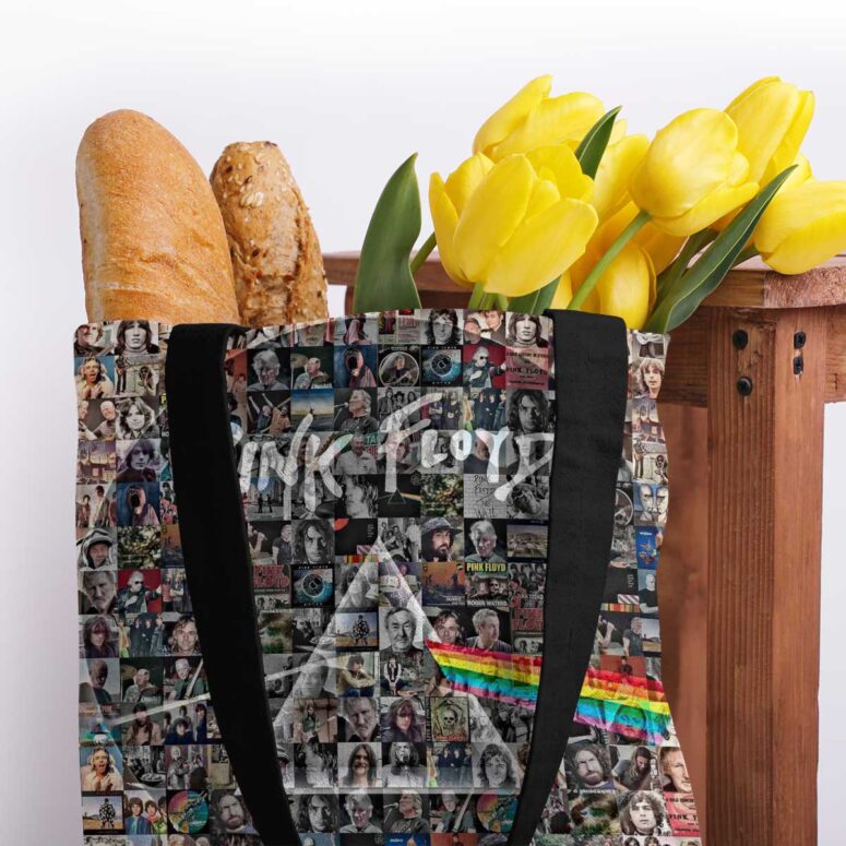 Pink Floyd Tote Bag - Photo Mosaic Print Art of All Things Pink Floyd Tote Bag - Photo Mosaic Print Art of All Things