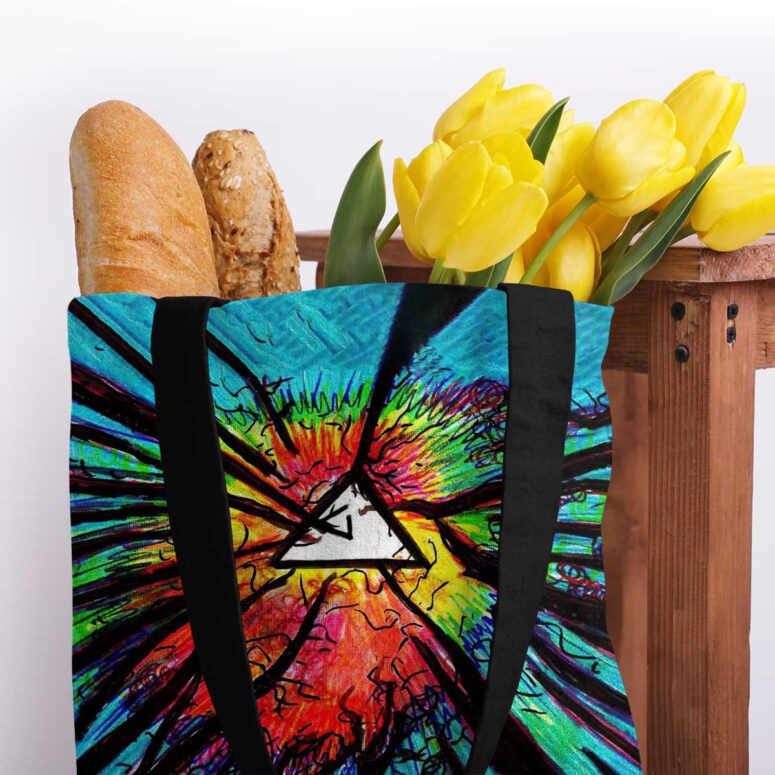 Pink Floyd Tote Bag - Psychedelic Pink Floyd Tote Bag - Psychedelic