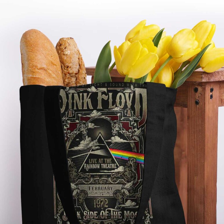 Pink Floyd Tote Bag - Live At Rainbow Theatre 1972 Pink Floyd TDSOTM Tour Pink Floyd Tote Bag - Live At Rainbow Theatre 1972 Pink Floyd TDSOTM Tour