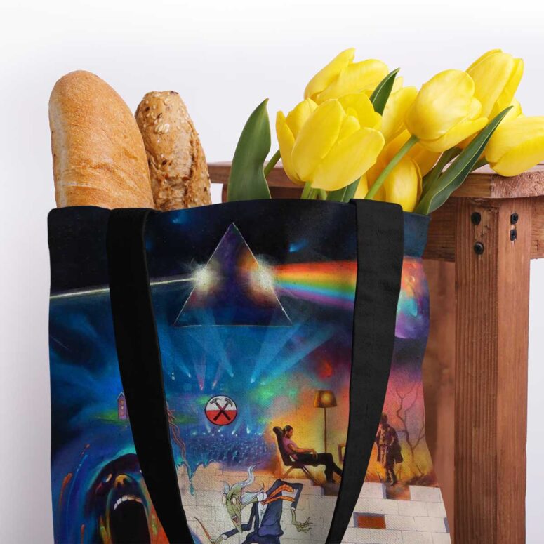 Pink Floyd Tote Bag - The Wall Dark Side of The Moon Fine Art