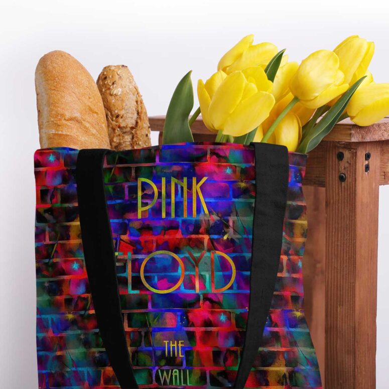 Pink Floyd Tote Bag - The Wall Water Painting Pink Floyd Tote Bag - The Wall Water Painting