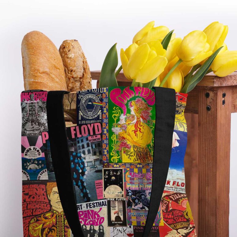 Pink Floyd Tote Bag - Vintage Rock Concert Posters Pink Floyd Tote Bag - Vintage Rock Concert Posters