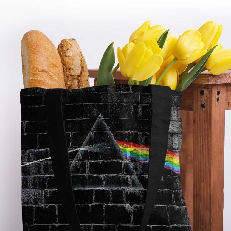 Pink Floyd Tote Bag - The Dark Side Of The Moon In The Wall Art Pink Floyd Tote Bag - The Dark Side Of The Moon In The Wall Art