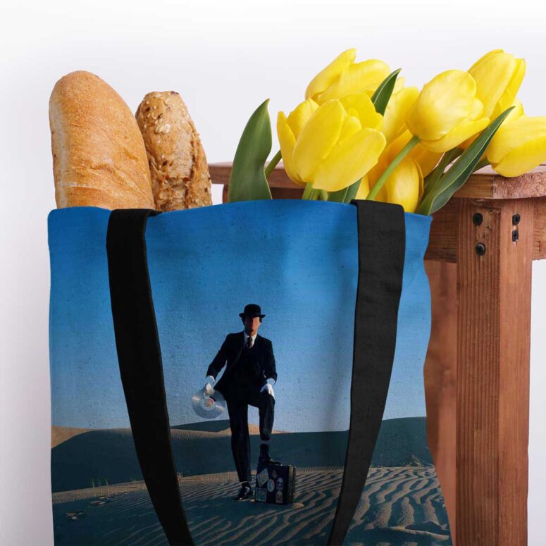 Pink Floyd Tote Bag - Wish You Were Here Desert Man in Bowler
