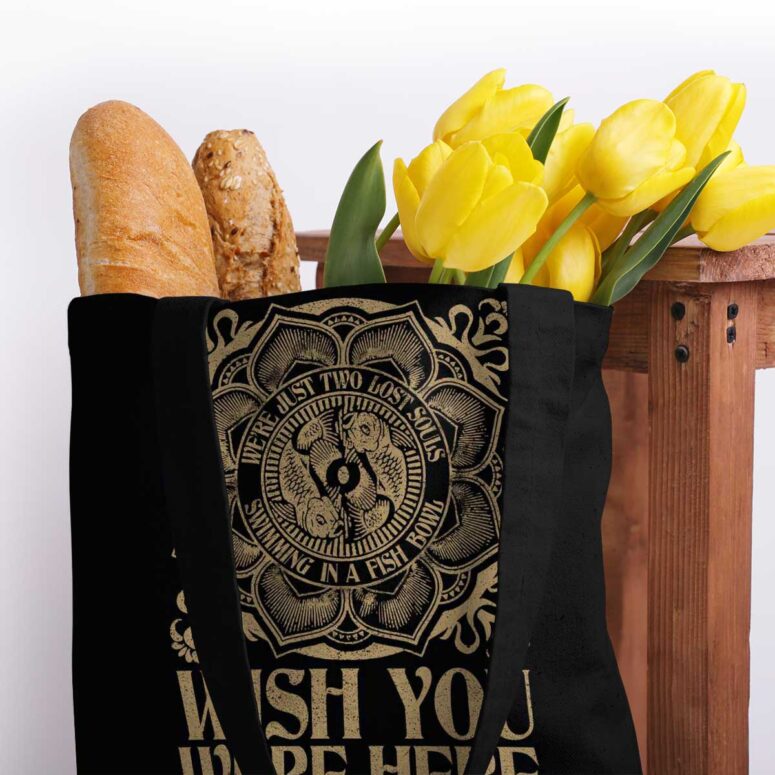 Pink Floyd Tote Bag - Wish You Were Here Were just two lost souls Pink Floyd Tote Bag - Wish You Were Here Were just two lost souls