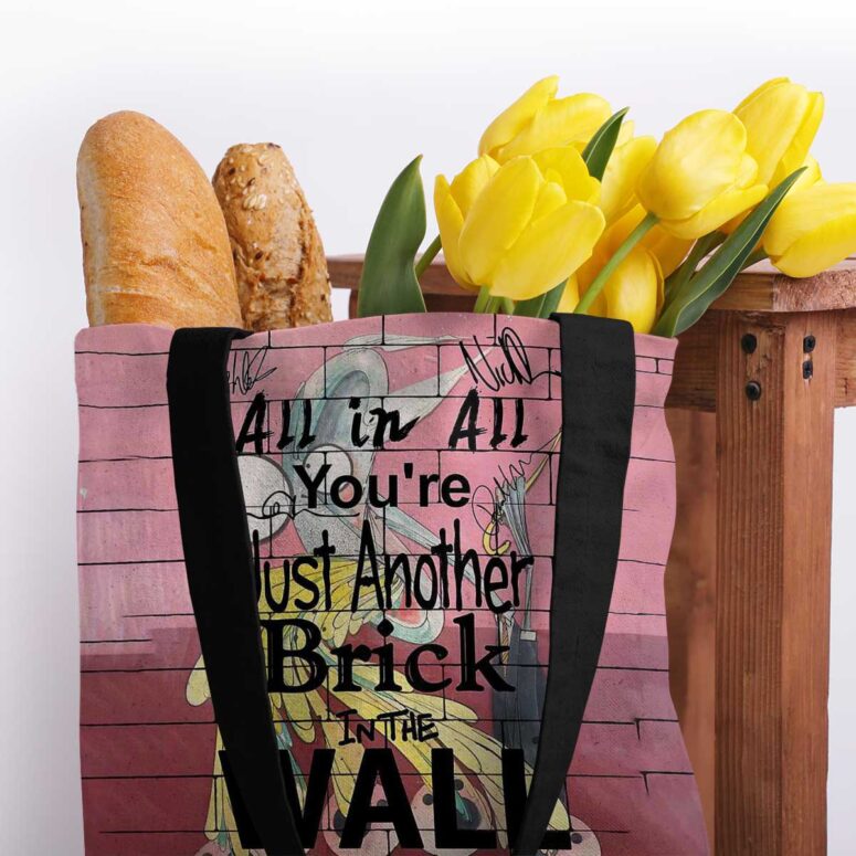Pink Floyd Tote Bag - You Are Just Another Brick In The Wall Signature Pink Floyd Tote Bag - You Are Just Another Brick In The Wall Signature