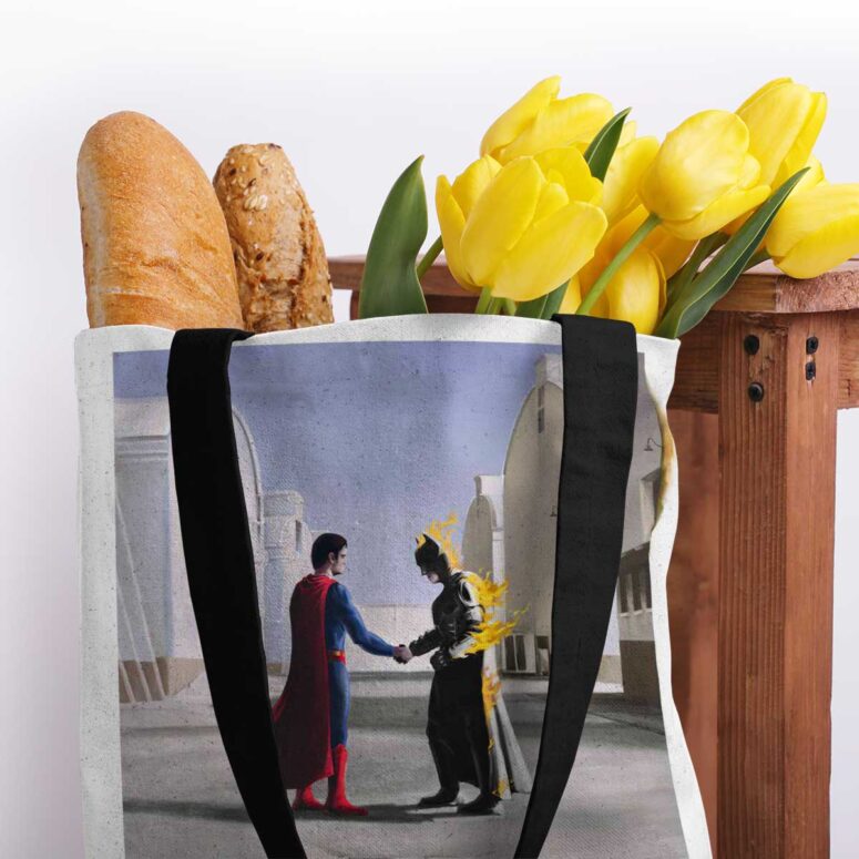 Pink Floyd Tote Bag - Superman vs Batman Wish You Were Here Pink Floyd Tote Bag - Superman vs Batman Wish You Were Here