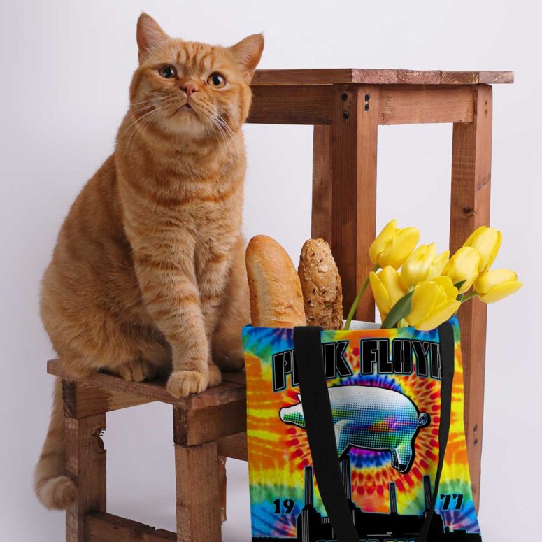 Pink Floyd Animals 1977 TieDye Tote Bag Pink Floyd Animals 1977 TieDye Tote Bag