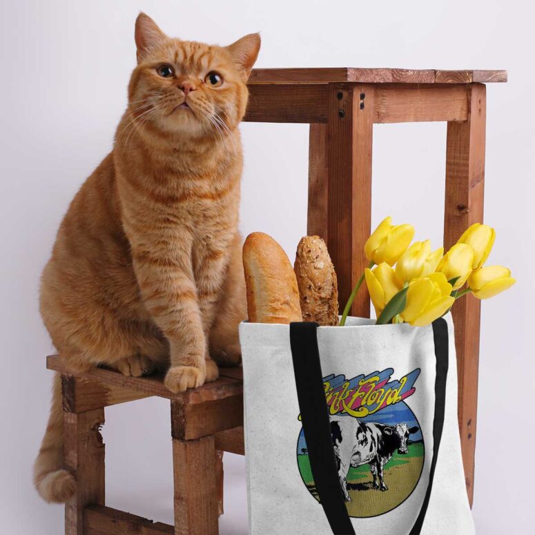 Pink Floyd Tote Bag - Distant Bells Atom Heart Mother Shirt